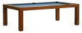 Dynamic Mozart Mahogany Pool Dining Table with Powder Blue Cloth