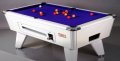 Supreme Winner Coin Operated Pool Table - White Table with Mech