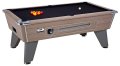 Omega Coin Operated Pool Table - Grey Oak Cabinet with Black Cloth 