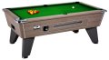 Omega Coin Operated Pool Table - Grey Oak Cabinet with Green Cloth 