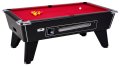 Omega Coin Operated Pool Table - Black Cabinet with Red Cloth 