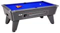 Omega Coin Operated Pool Table - Onyx Grey Cabinet with Blue Cloth 