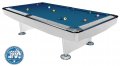 Dynamic II Pool Table - White Gloss Table with Simonis Royal Blue Cloth
