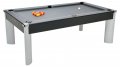 DPT Fusion Black Pool Dining Table with Grey Cloth 