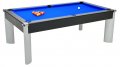 DPT Fusion Black Pool Dining Table with Blue Cloth 