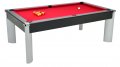 DPT Fusion Black Pool Dining Table with Red Cloth 