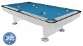 Dynamic II Pool Table - White Gloss Table with Simonis Tournament Blue Cloth
