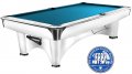 Dynamic III Pool Table - White with Simonis Tournament Blue Cloth