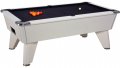 Omega Pro Pool Table - White Cabinet with Black Wool Cloth 
