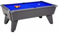 Omega Pro Pool Table - Onyx Grey Cabinet with Blue Wool Cloth 