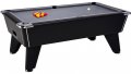 Omega Pro Pool Table - Black Cabinet with Grey Wool Cloth 