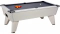 Omega Pro Pool Table - White Cabinet with Grey Wool Cloth 