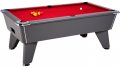 Omega Pro Pool Table - Onyx Grey Cabinet with Red Wool Cloth 