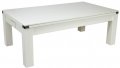 Avant Garde Pool Dining Table - White Cabinet Finish with Wooden Dining Tops