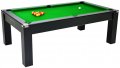 Avant Garde Pool Dining Table - Black Cabinet Finish with Green Cloth