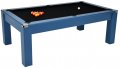 Avant Garde Pool Dining Table - Midnight Blue Cabinet Finish with Black Cloth