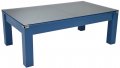 Avant Garde Pool Dining Table - Midnight Blue Cabinet Finish with Smoked Glass Dining Tops