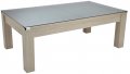 Avant Garde Pool Dining Table - Grey Oak Cabinet Finish with Smoked Glass Dining Tops