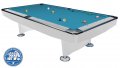 Dynamic II Pool Table - White Gloss Table with Simonis Electric Blue Cloth