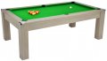 Avant Garde Pool Dining Table - Grey Oak Cabinet Finish with Green Cloth