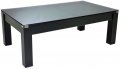 Avant Garde Pool Dining Table - Black Cabinet Finish with Smoked Glass Dining Tops