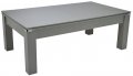 Avant Garde Pool Dining Table - Onyx Grey Cabinet Finish with wooden dining tops