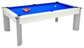 DPT Fusion White Pool Dining Table with Blue Cloth 