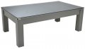 Avant Garde Pool Dining Table - Onyx Grey Cabinet Finish with Glass Dining Tops