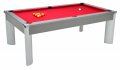 DPT Fusion Onyx Grey Pool Dining Table with Red Cloth 