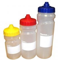 Pack of 5 Clear Water Bottles - Available in 3 Sizes.