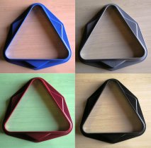 Pool Table Triangles in Red, Black, Grey or Blue
