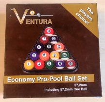 Ventura American Pool Ball Set - 2 1/4 Inch Spots and Stripes