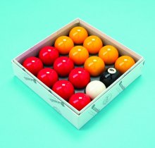 Aramith Red and Yellow 2 Inch UK Pool Ball Set