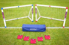 Samba Football Goal Set - 6' x 4' Match Set - 2 Goals + Carry Bag + 5 Bibs