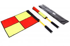 Football Linesmans Flags Set - Pair of Flags with Bag