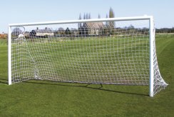 Aluminium 9v9 Football Goal Package - Socketed Goal Nets - 16ft x 7ft Size