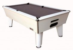 Fast Delivery - 7ft White Optima Classic Slate Bed Pool Table