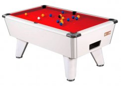 Early June Delivery - 7ft White Supreme Winner Slate Bed Pool Table