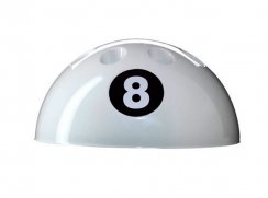 8 Ball Cue Rack in White