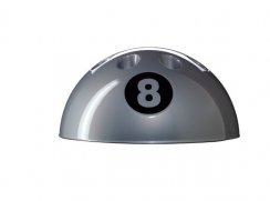 8 Ball Pool Cue Rack in Silver
