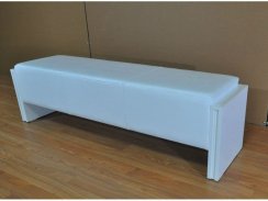 White High Gloss Pool Table Bench