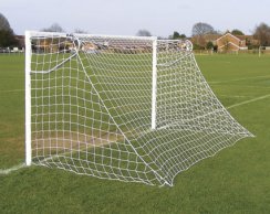 Steel 9v9 Football Goal Package - 76mm Socketed Goals - 16ft x 7ft Size