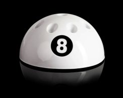 8 Ball Cue Rack in White