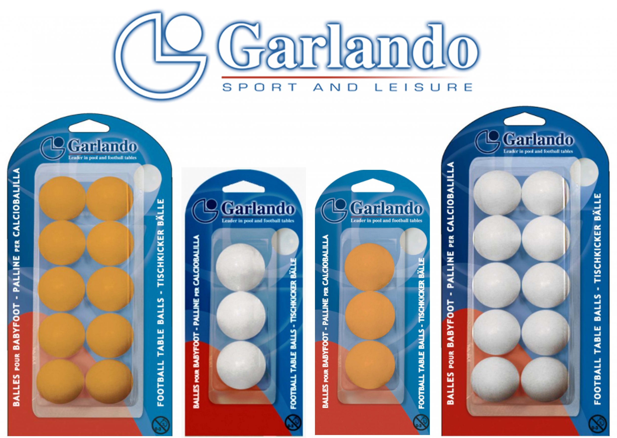 Pack of 10 Garlando Orange Table Footballs