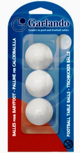 Garlando White Table Footballs - Pack of 3