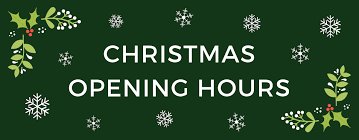 Christmas Opening Hours