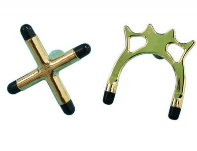 Brass Pool or Snooker Cross and Spider Rest Head Set