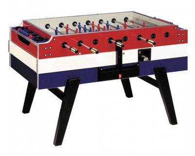 Garlando Red, White & Blue Coin Op Football Table