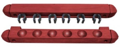 Two Piece Mahogany Wall Mounted Cue Rack 