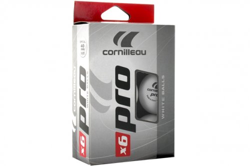 Cornilleau Pro White Balls (Pack of 6)